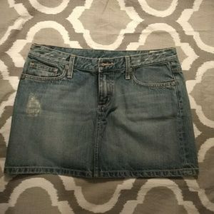 denim mini skirt